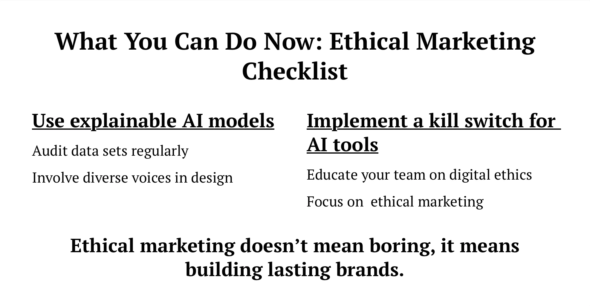 ethical marketing.
