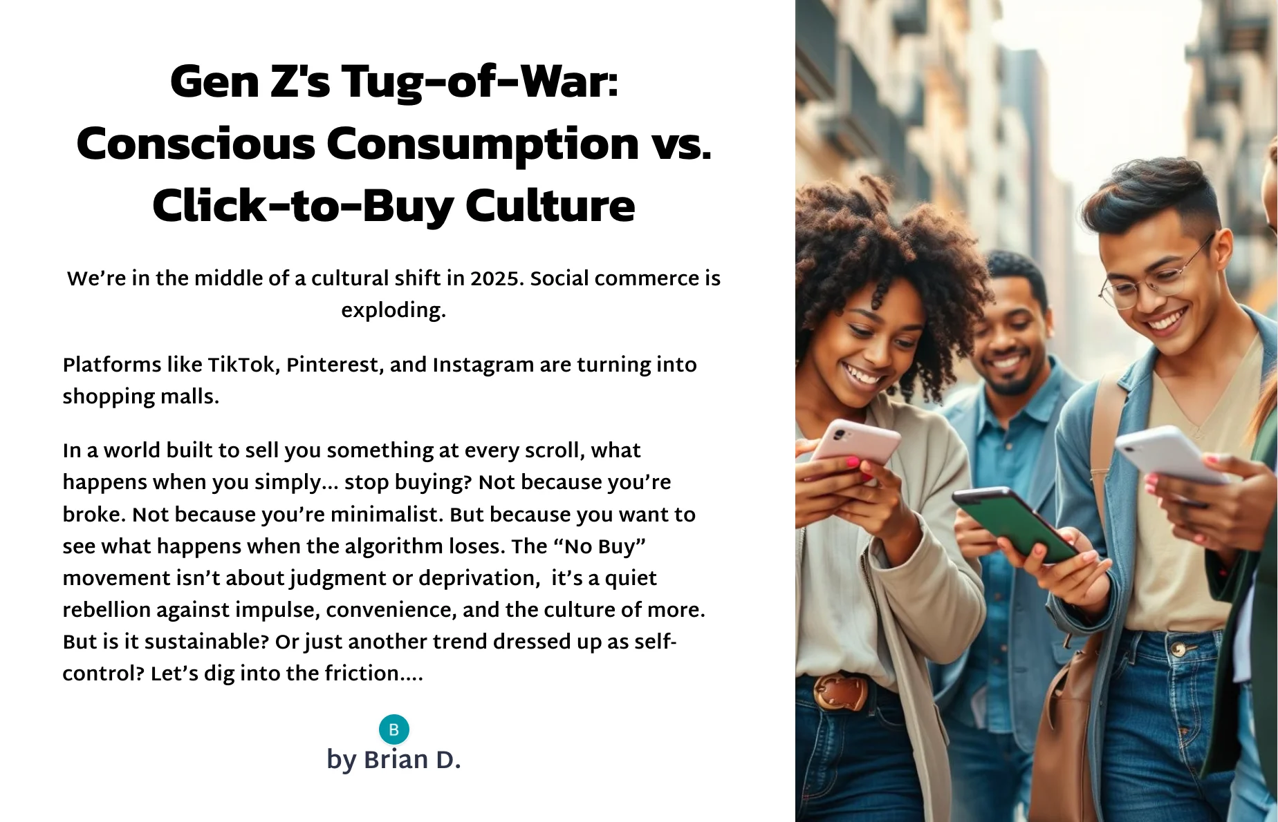Gen z's tug of war, or protest against social commerce.